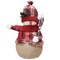 Northlight Waving Plaid Snowman with Twig Broom Christmas Figurine - 22" - Red and Brown